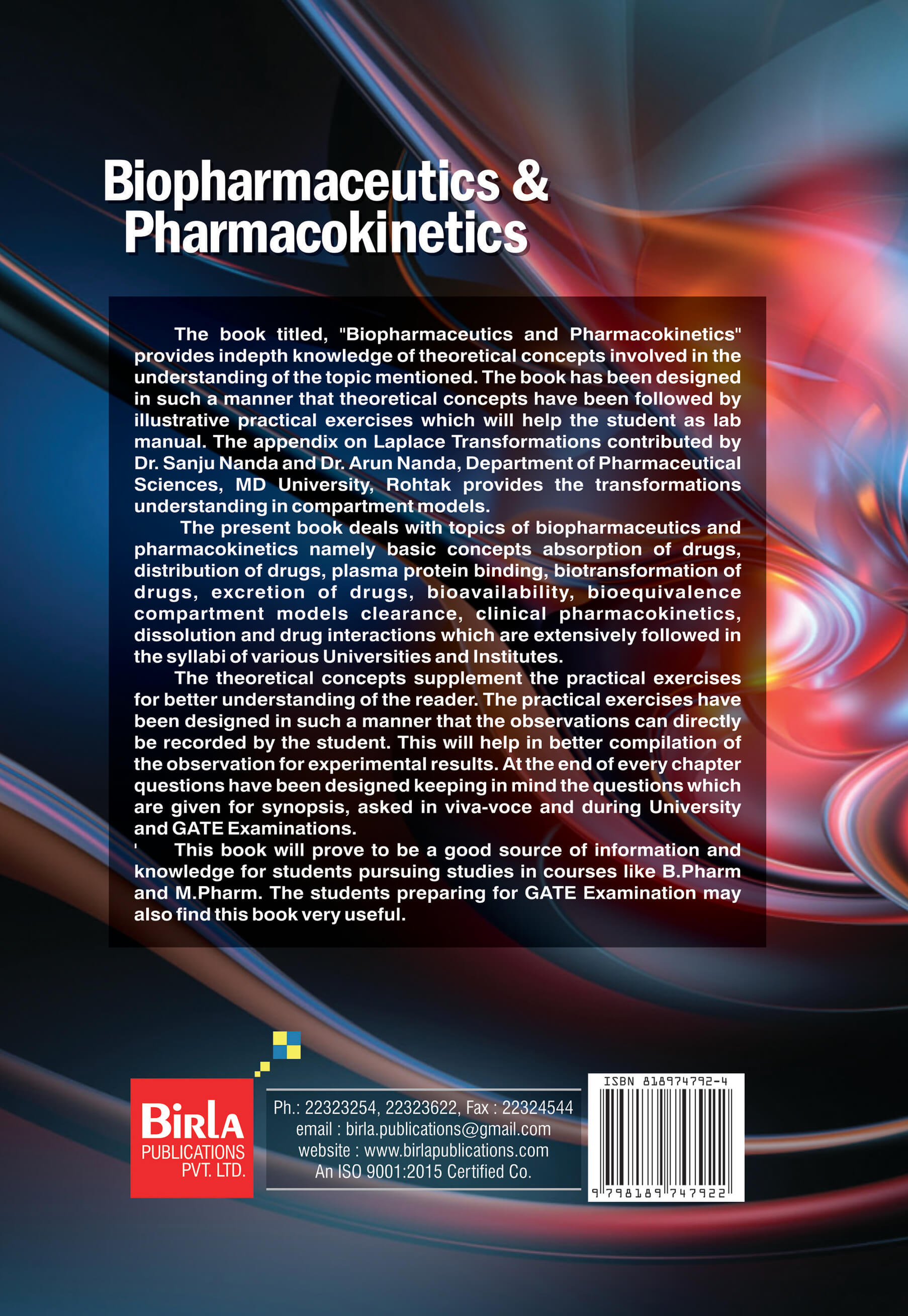 BIOPHARMACEUTICS & PHARMACOKINETICS