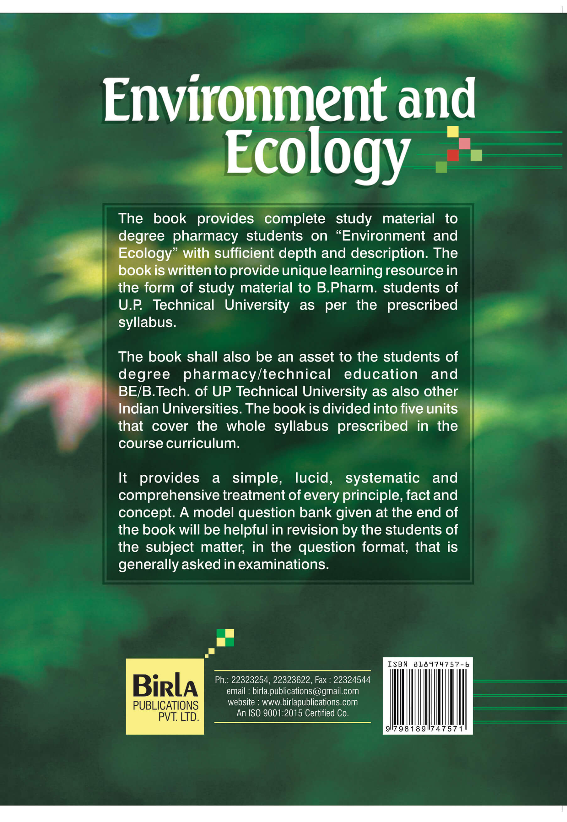 ENVIRONMENT & ECOLOGY