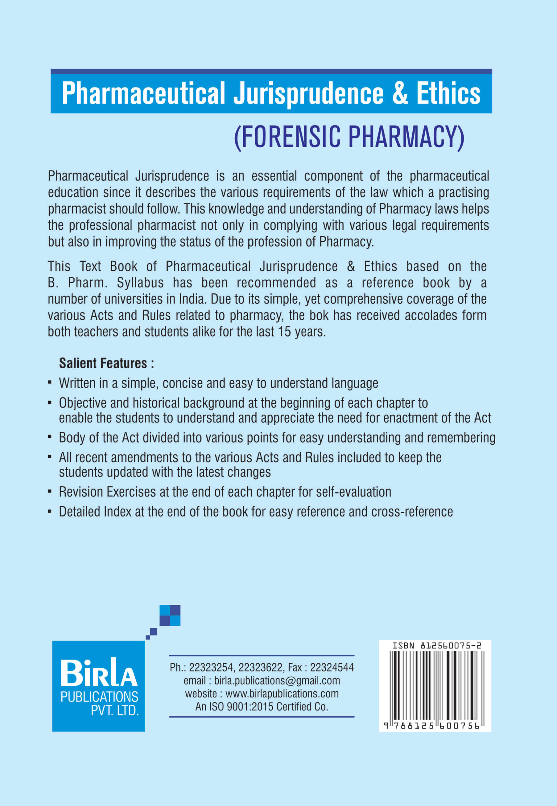 PHARMACEUTICAL JURISPENDENCE & ETHICS