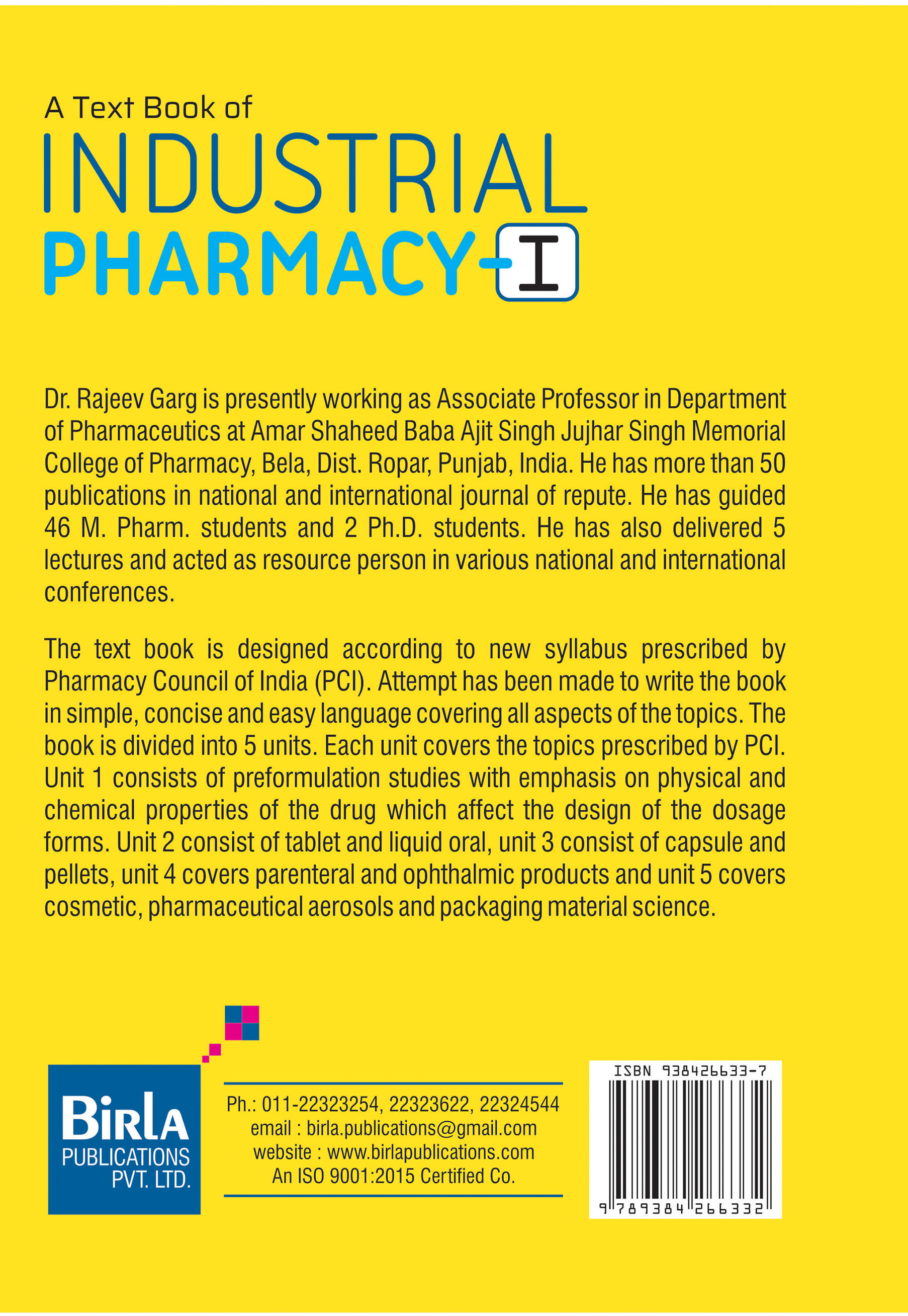 INDUSTRIAL PHARMACY-I