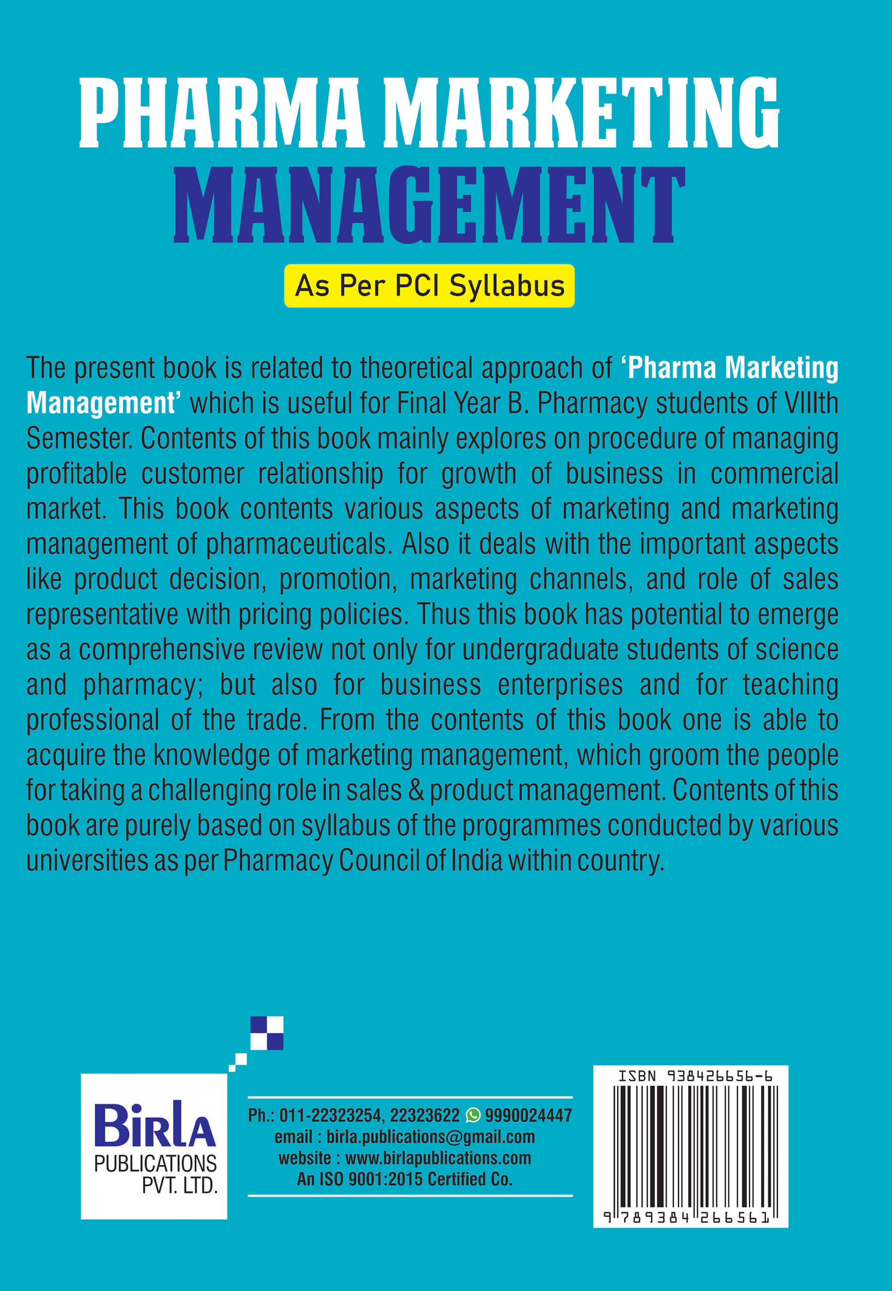 PHARMA MARKETING MANAGEMENT