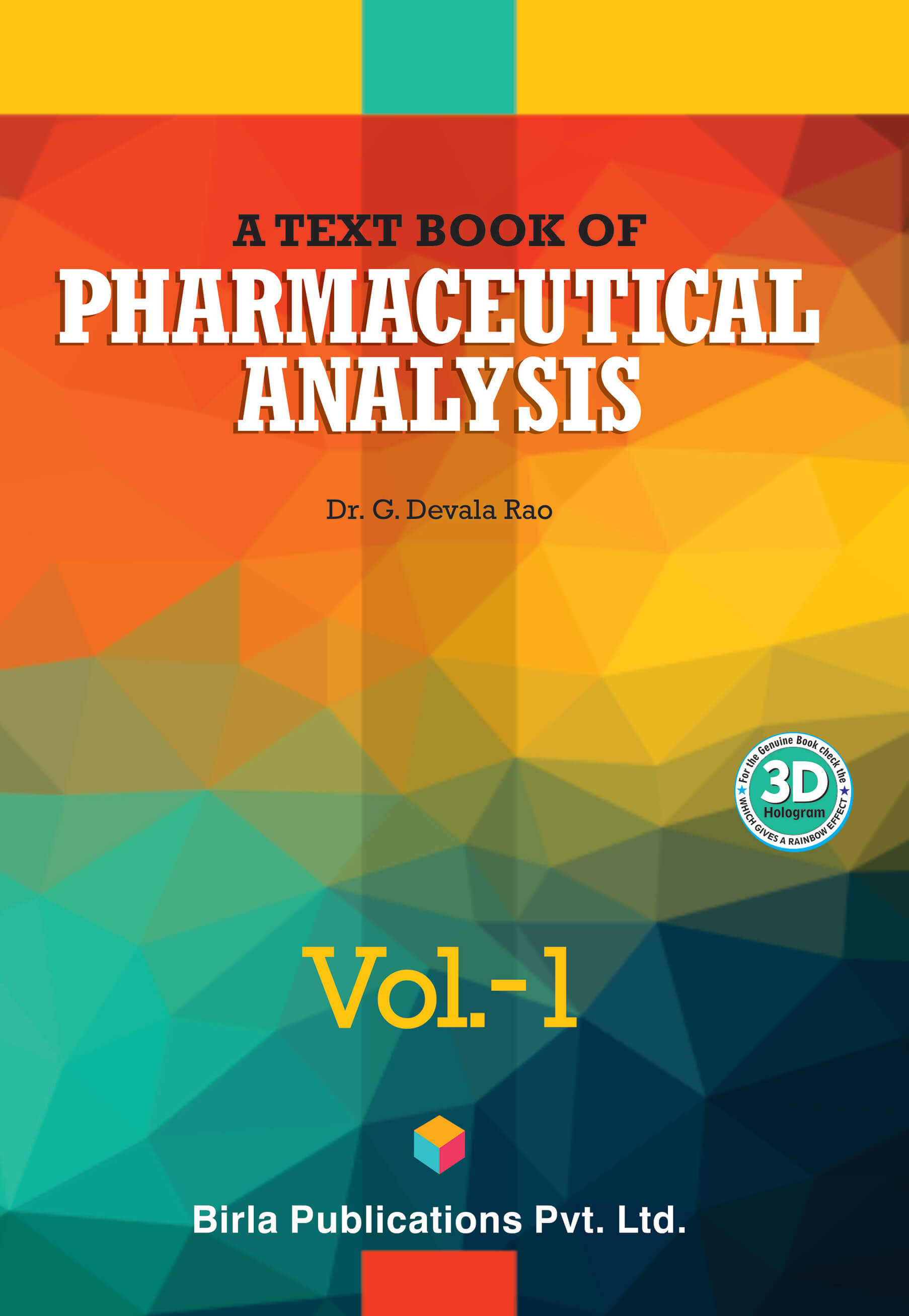 PHARMACEUTICAL ANALYSIS VOL.-1