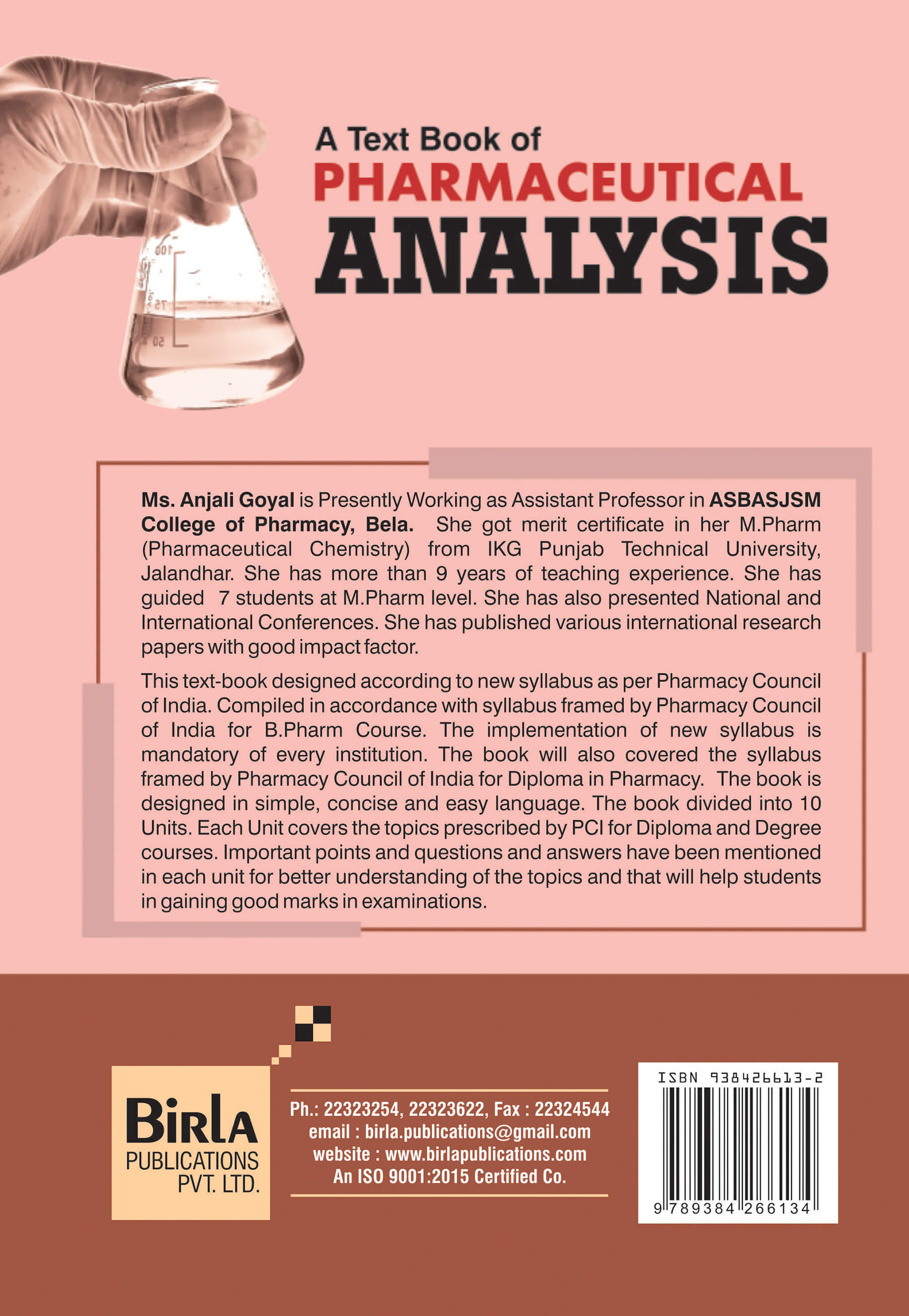 A TEXT BOOK OF PHARMACEUTICAL ANALYSIS