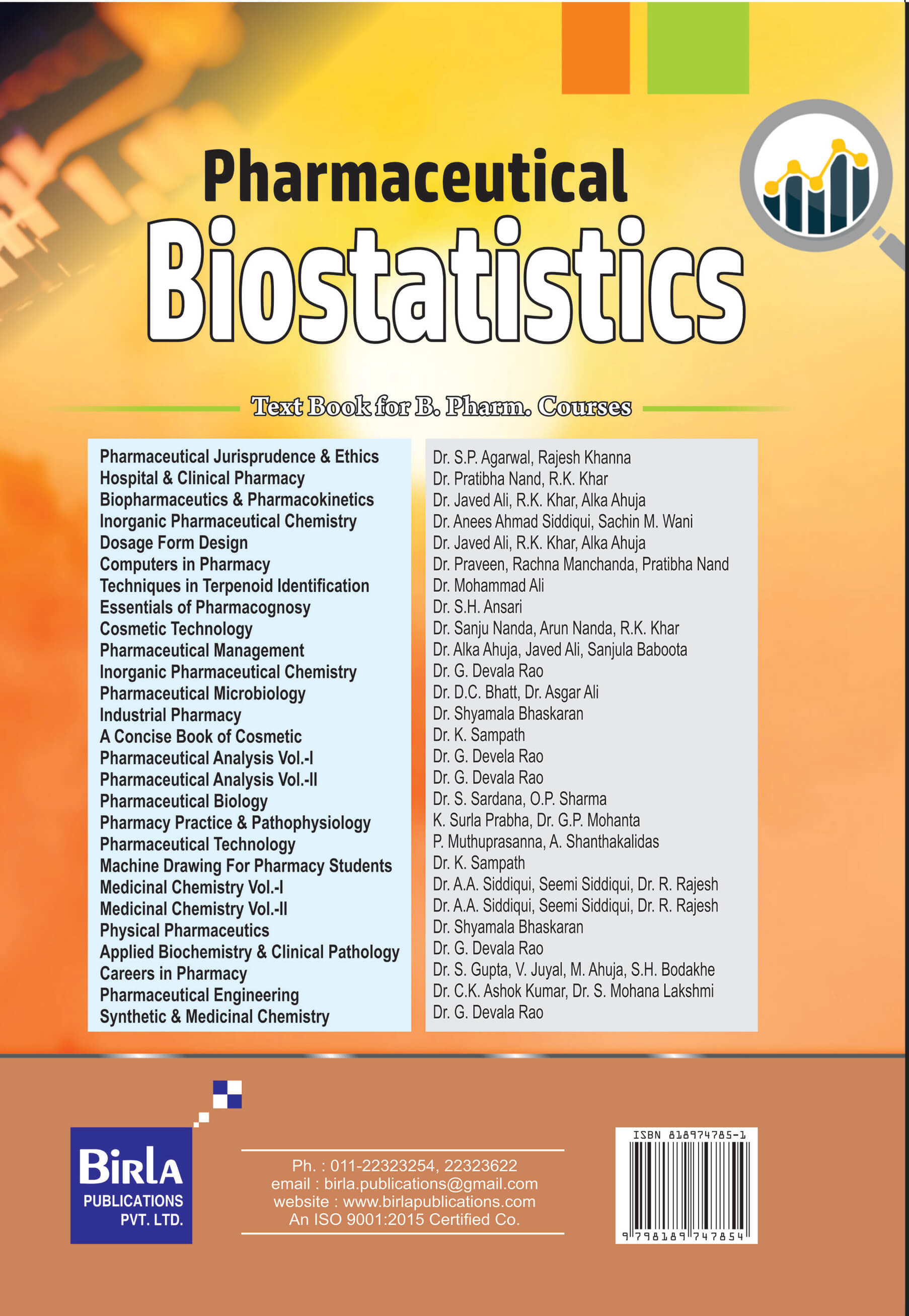 PHARMACEUTICAL BIOSTATISTICS