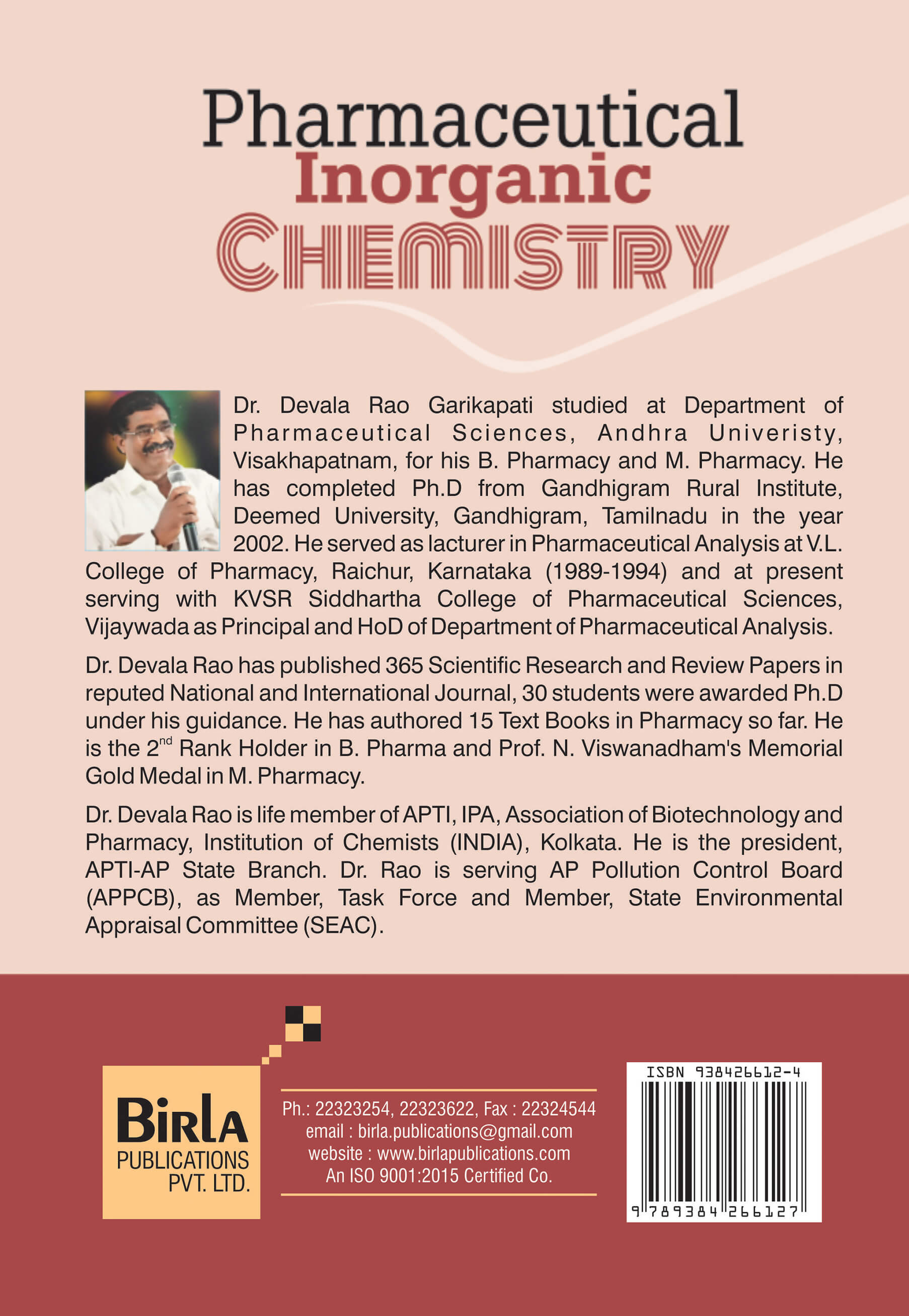 PHARMACEUTICAL INORGANIC CHEMISTRY