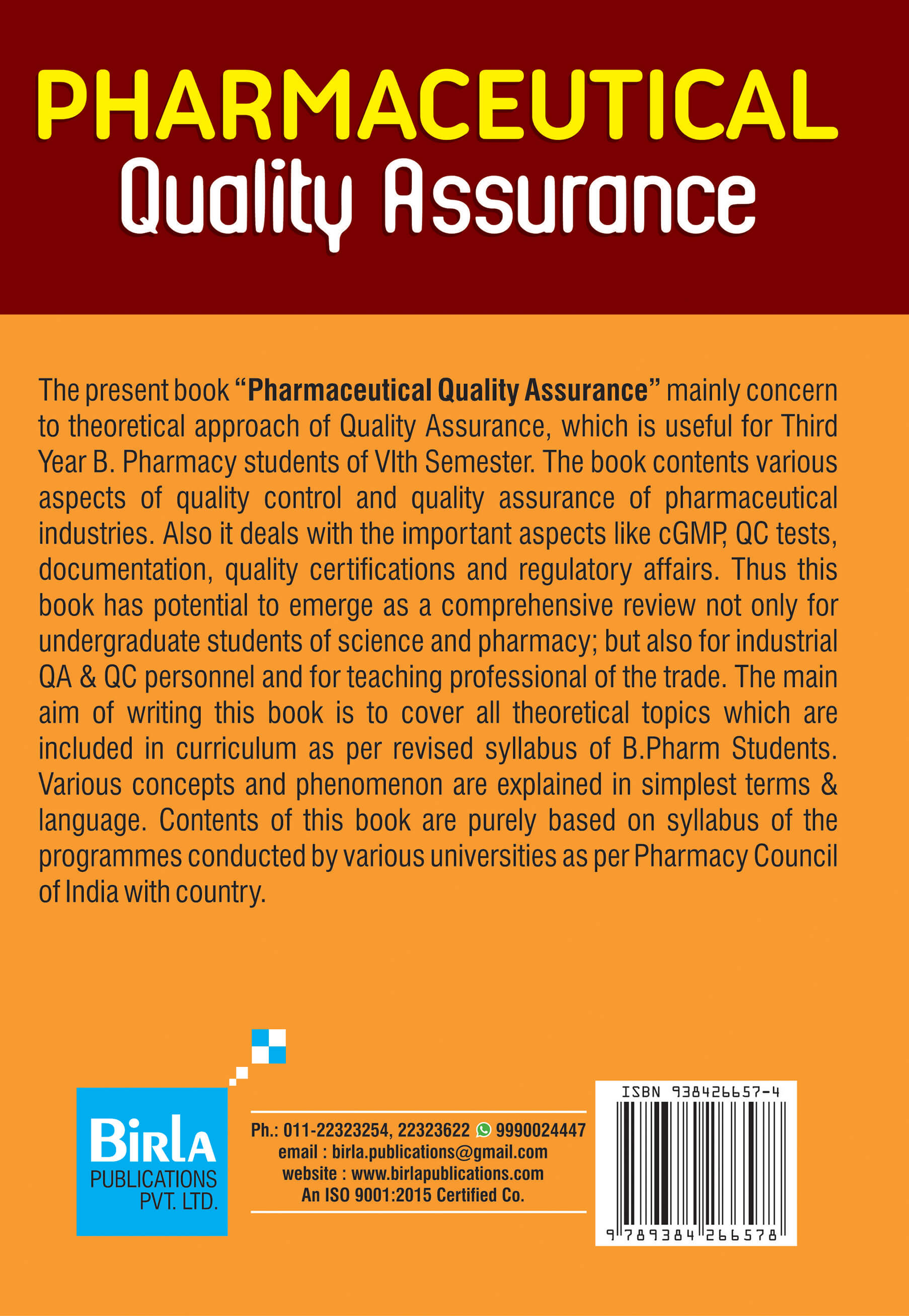 PHARMACEUTICAL QUALITY ASSURANCE