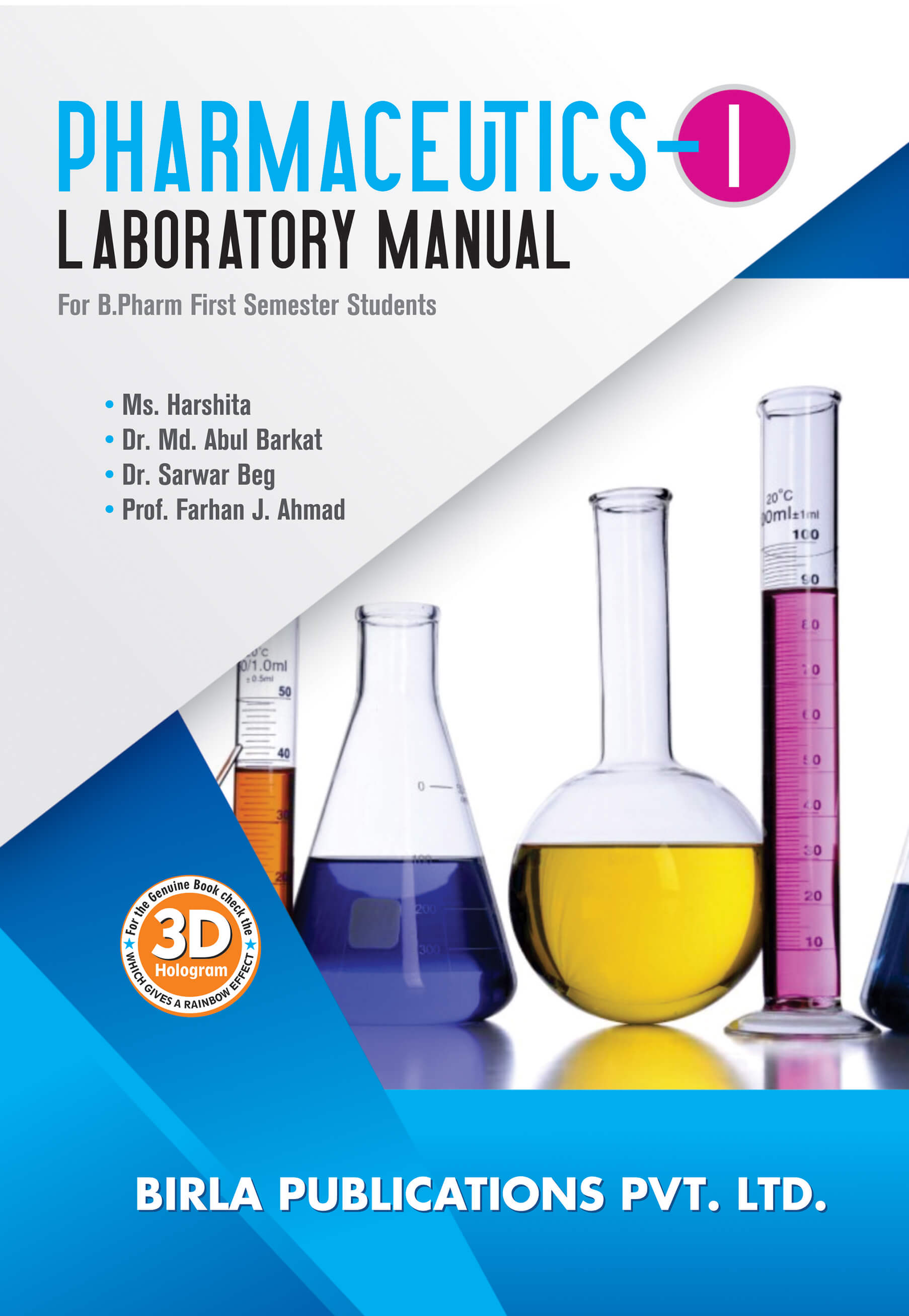 PHARMACEUTICS-I LABORATORY MANUAL