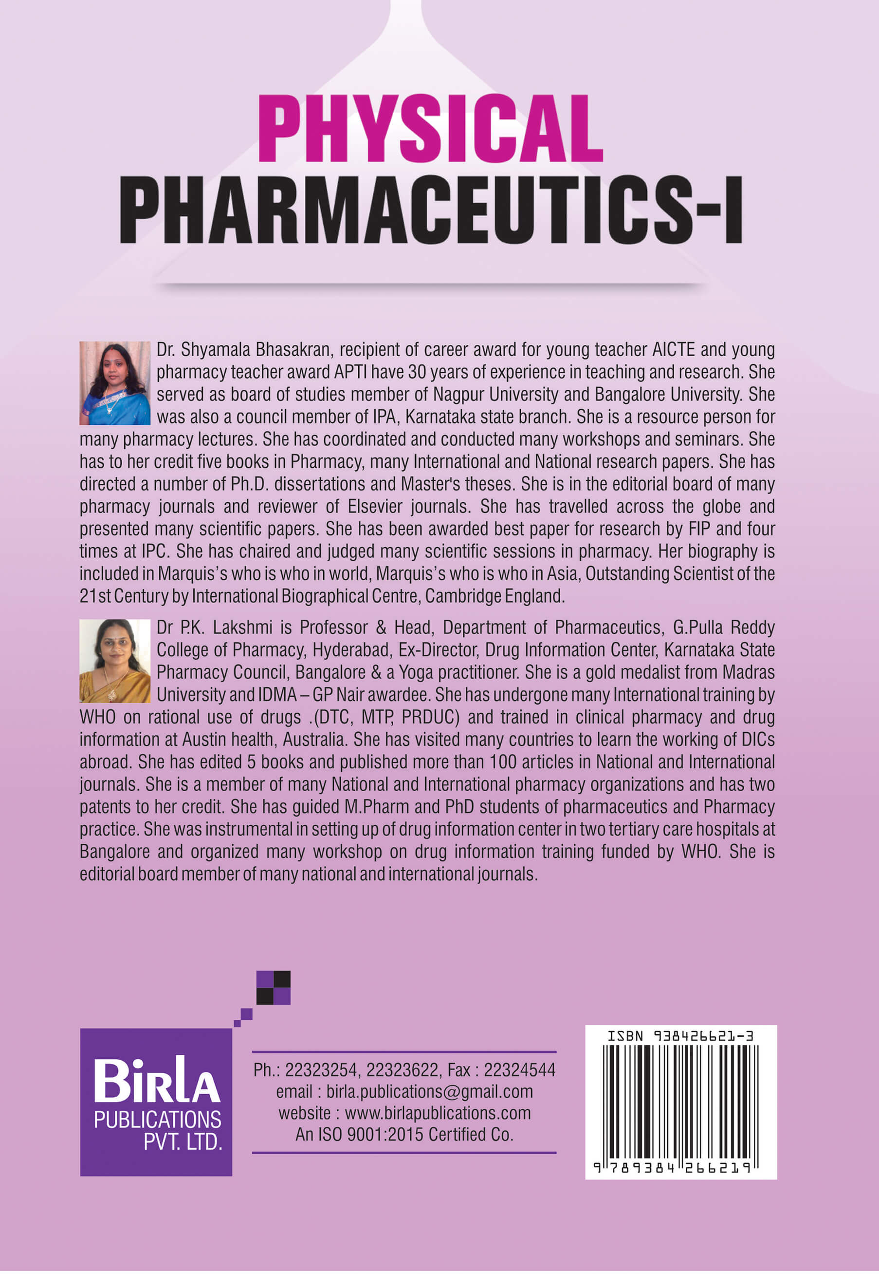 PHYSICAL PHARMACEUTICS-I (Theory & Practical )